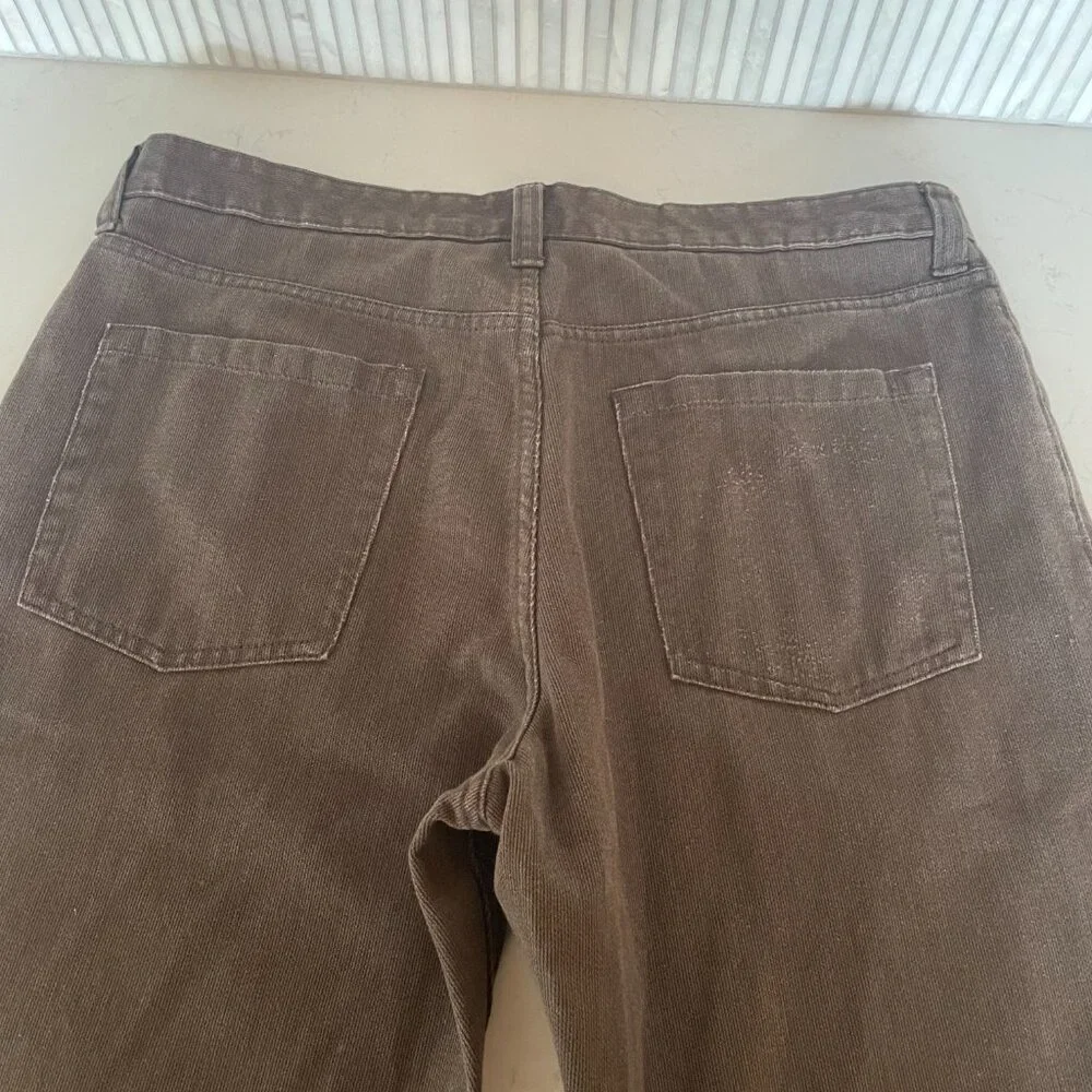 Kenneth Cole New‎ York Brown Corduroy Straight Leg Pants, Size 34 X 32